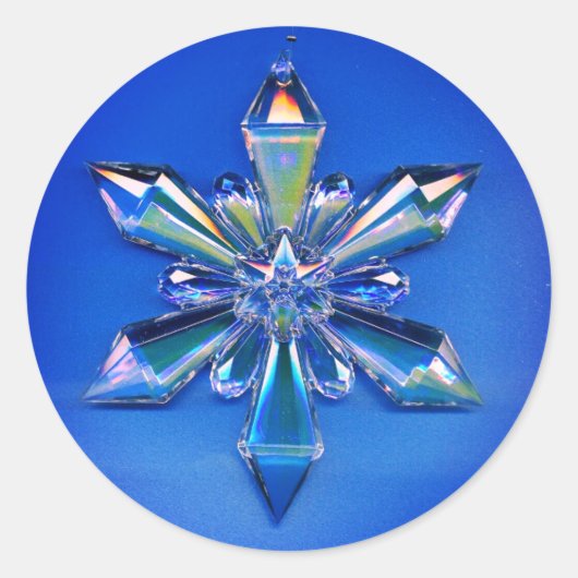 Snowflake Ornament Weihnachtsaufenthalt Sticker Bl (Vorderseite)