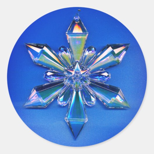 Snowflake Ornament Weihnachtsaufenthalt Sticker Bl (Vorderseite)