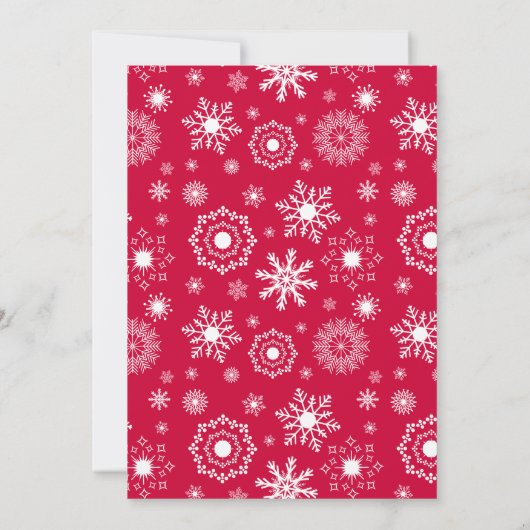 Snowflake Ornament Weihnachtsfeier Karte (Rückseite)