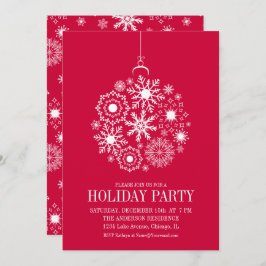 Snowflake Ornament Weihnachtsfeier Karte