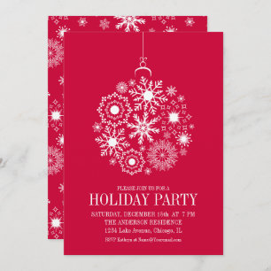 Snowflake Ornament Weihnachtsfeier Karte