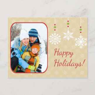 Snowflake Ornamente Foto Holiday Postcard Feiertagspostkarte