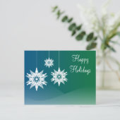 Snowflake Ornamente Weihnachtsfeiertage Postkarten (Stehend Vorderseite)