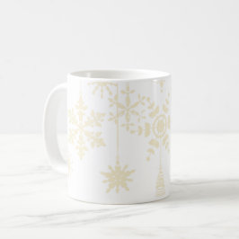 Snowflake Ornaments Gold Kaffeetasse