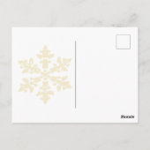 Snowflake Ornaments Gold Postkarte (Rückseite)