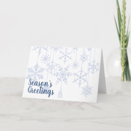 Snowflake Ornaments Ice Blue Karte