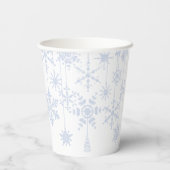 Snowflake Ornaments Ice Blue Pappbecher (Rückseite)