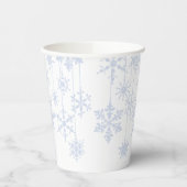 Snowflake Ornaments Ice Blue Pappbecher (Links)