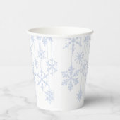 Snowflake Ornaments Ice Blue Pappbecher (Rechts)