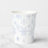 Snowflake Ornaments Ice Blue Pappbecher (Vorderseite)