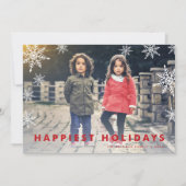Snowflake Overlay | FOTO Feiertagskarte (Vorderseite)