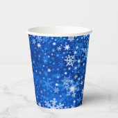 Snowflake Paper Party Cups Pappbecher (Rückseite)