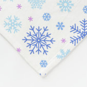 Snowflake Pastel Blue Baby Blue Modern Individuell Fleecedecke (Ecke)