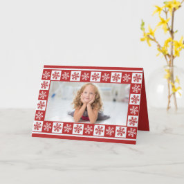 Snowflake Patches Foto Weihnachtskarte Karte