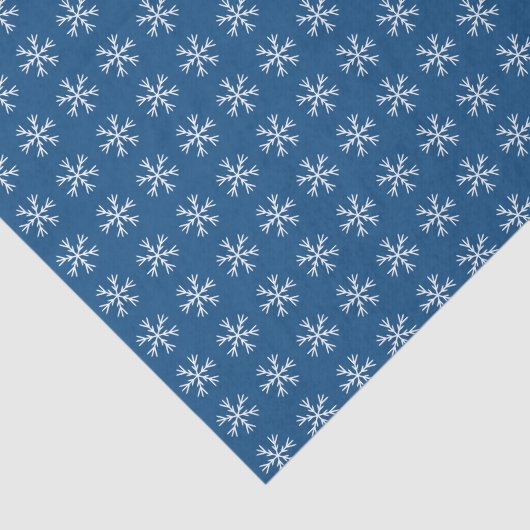 Snowflake Pattern auf Blue Christmas Holiday Seidenpapier (Ausschnitt)