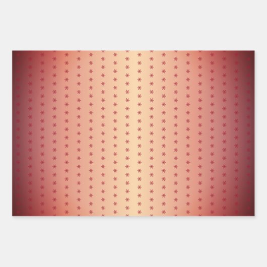 Snowflake Pattern Festive Red Metallic Weihnachten Geschenkpapier Set (Vorderseite 3)