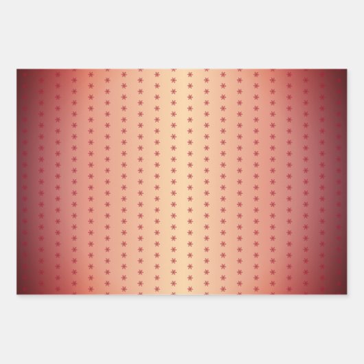 Snowflake Pattern Festive Red Metallic Weihnachten Geschenkpapier Set (Vorderseite)