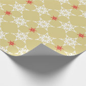 SNOWFLAKE PATTERN Festlich modernes minimalrotes G Geschenkpapier (Ecke)