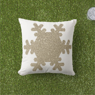Snowflake Pattern Gold Glitzer Weihnachten Kissen