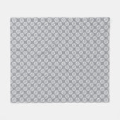 Snowflake Pattern Grau Fleece Blanket (Vorderseite (Horizontal))
