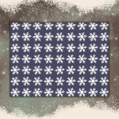 Snowflake Pattern Navy Blue Holiday Seidenpapier