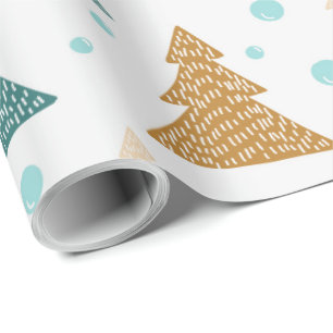 Snowflake Patterns Weihnachtsbaum Geschenkpapier