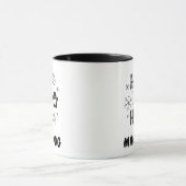 Snowflake Paw Print Ho Ho Ho Mama Dog Tasse (Zentrum)
