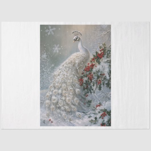 Snowflake Peacock Seidenpapier (Vorderseite)