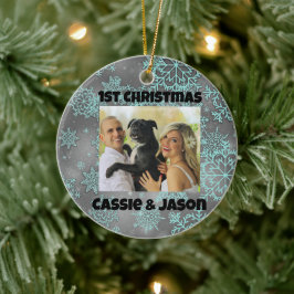 Snowflake Personalisiertes Foto 1. Weihnachten Keramik Ornament