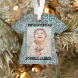 Snowflake Personalisiertes Foto 1. Weihnachten Ornament
