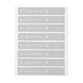 Snowflake Personalisiertes Wraparound-Adressetiket (Bogen)