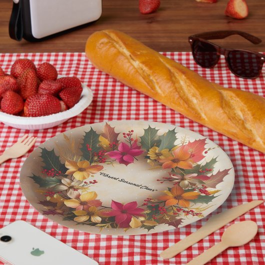 "Snowflake Petals" Pappteller (Picknick)