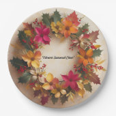 "Snowflake Petals" Pappteller (Vorderseite)