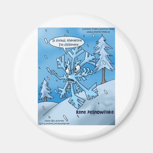 Snowflake Philosophen Funny gibt T-Shirts Karten e Magnet (Vorne)