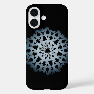 Snowflake-Phonecase (dunkel) iPhone 16 Hülle