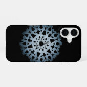 Snowflake-Phonecase (dunkel) iPhone 16 Hülle (Rückseite (Horizontal))