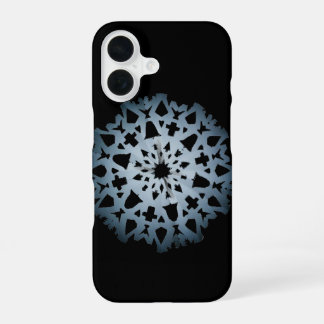 Snowflake-Phonecase (dunkel) iPhone 16 Hülle