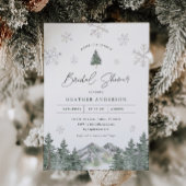 Snowflake Pine Winter Bridal Dusche Einladung