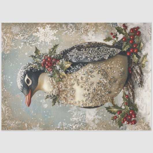 Snowflake Pinguin Seidenpapier (Vorderseite)