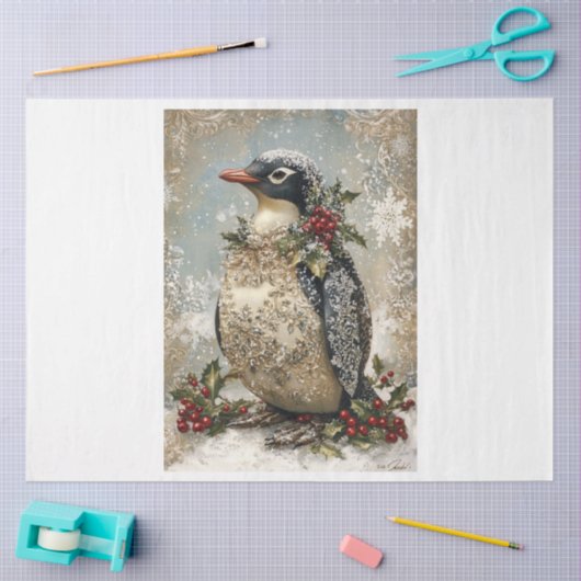 Snowflake Pinguin Seidenpapier (Basteln)