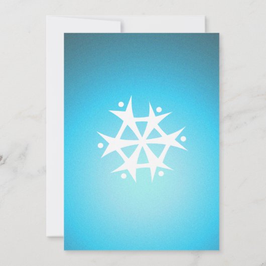 Snowflake Pinguin Toon Wedding Einladung (Rückseite)