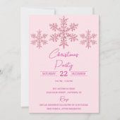 Snowflake Pink Glam Elegante Festival (Vorderseite)