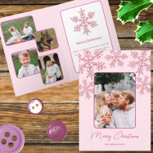 Snowflake Pink Glam Trendy Script Chic 5 Foto