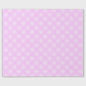 Snowflake Pink Pastell Muster Weihnachtsfeiertag Geschenkpapier (Flach)