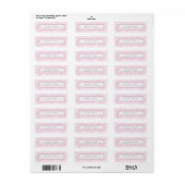 Snowflake Pink Polka-dot Bow Baby Girl Label (Vorne)