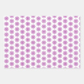 Snowflake Plaid Pattern Pink Holiday Geschenkpapier Set (Vorderseite 2)
