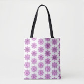 Snowflake Plaid Pattern Pink Holiday Tasche (Vorderseite)