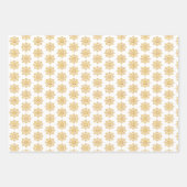 Snowflake Plaid Pattern Yellow Geschenkpapier Set (Vorderseite 2)