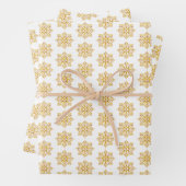 Snowflake Plaid Pattern Yellow Geschenkpapier Set (Beispiel)