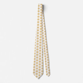 Snowflake Plaid Pattern Yellow Neck Tie Krawatte